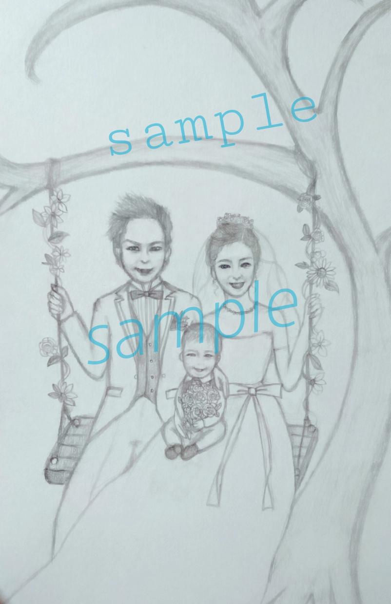 結婚式、記念日の似顔絵書きます 一生に一度の記念日に心を込めて、、