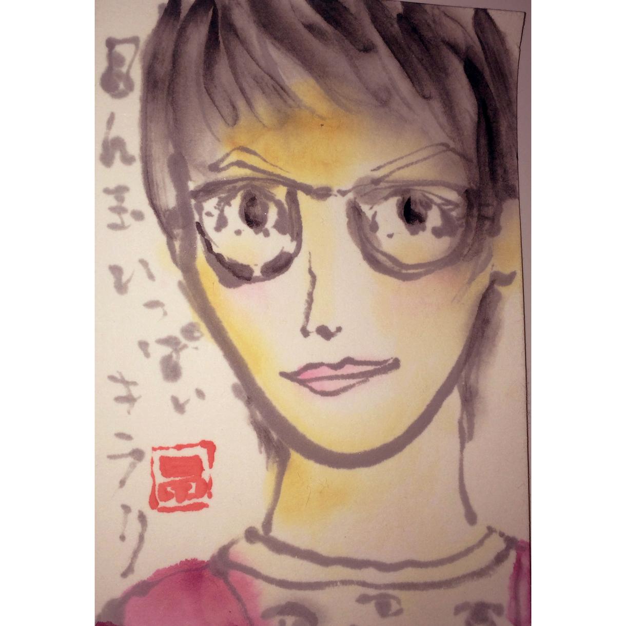 絵手紙で似顔絵を描きます!