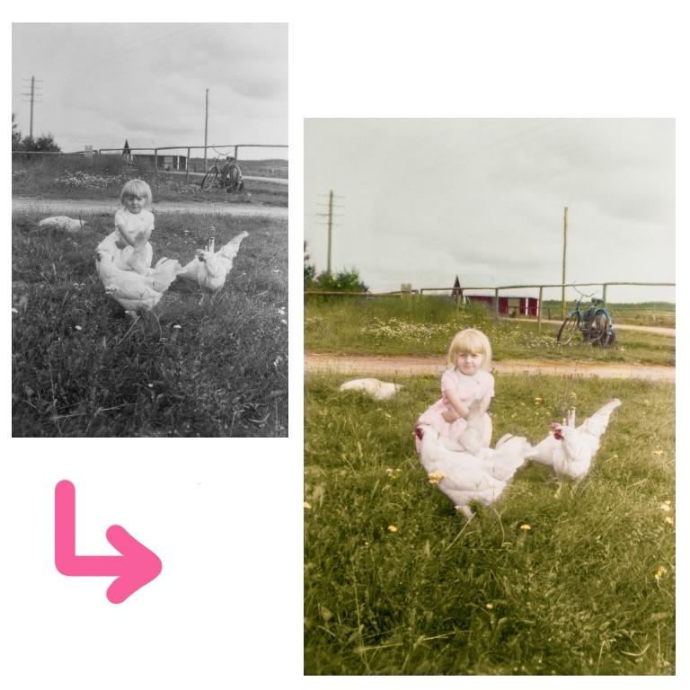 モノクロ写真をカラー化します 大切な古い写真を鮮やかに蘇えらせます