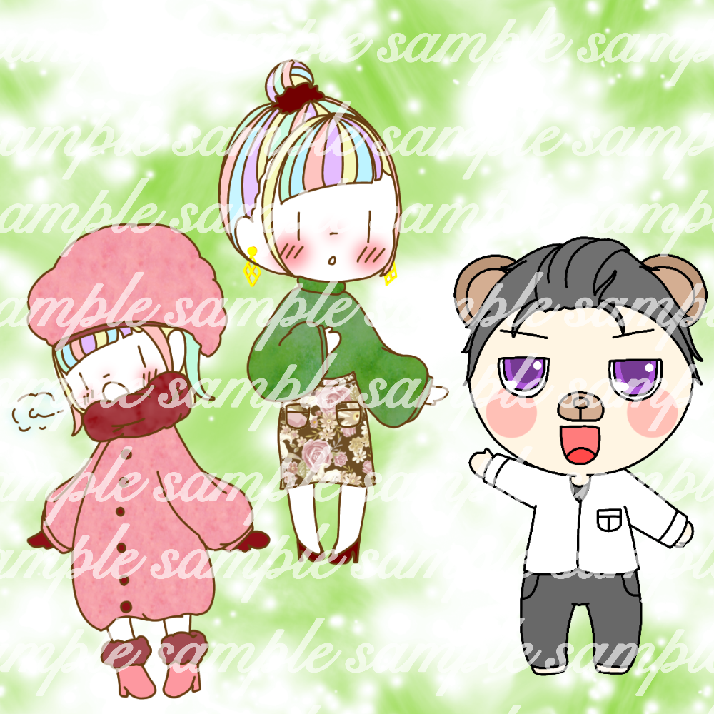 デフォルメイラストの立ち絵制作致します ほのぼのとした可愛いイラストでYouTubeの動画にも!