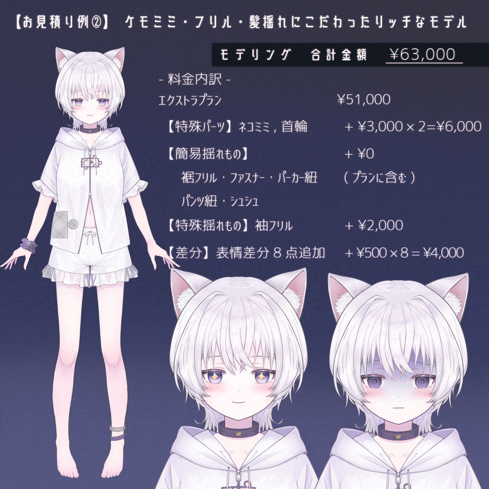 立ち絵持ちこみ - Live2Dモデリングします コスパよくLive2Dデビューをお手伝いします！ イメージ3
