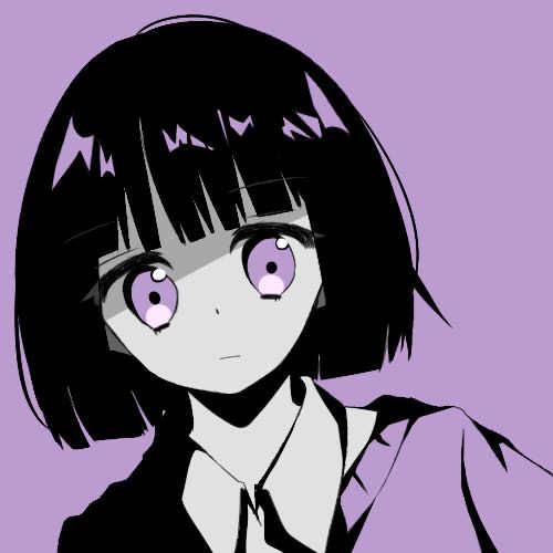 ワンコイン!少しクール(!?)なアイコン描きます 白~黒+好きな色一色のイラスト!(っ´ω`c)