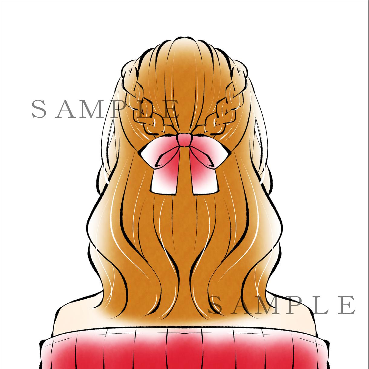 後ろ姿の女性のアイコンを描きます Sns Webなどに使えるシンプルなイラスト アイコン作成 ココナラ