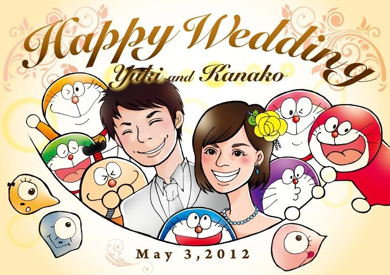 結婚式のウェルカムボードなど、似顔絵描きます!