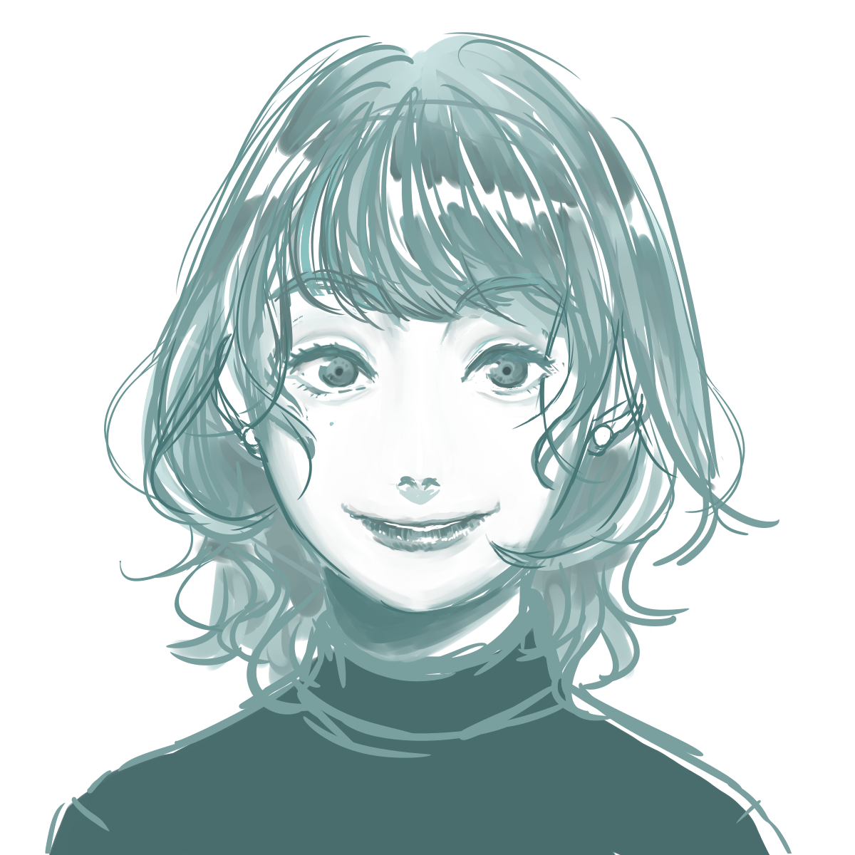 ちょっぴりアニメ、漫画風な似顔絵作成いたします ※サンプルは単色ですが、実物はフルカラーでの提供になります!
