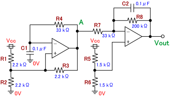ご指示内容のオペアンプアナログ電子回路を設計します オペアンプを用いたアナログ回路設計 イメージ2