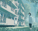 空気感のある背景のドット絵を描きます 風景とキャラを描いたドット絵　ゲームやMV、挿画や表紙などに イメージ1