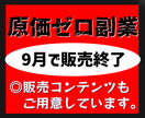 9/30で受付終了！販売商品＆ノウハウ提供します ★サポートに限界があるため、【9月で販売終了】いたします。 イメージ1