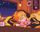キャラの世界観をドット絵の一枚絵にします 背景・小物まで描き込み、キャラクターの「いる世界」を表現！ イメージ1