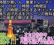 FXトレード勝ち逃げの繰り返し教えます まさにミラクル手法★勝ち組増加中★現在価格6月30日まで★