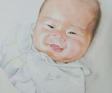 水彩絵の具と色鉛筆で1枚1枚丁寧にお描きします 記念に残る可愛い赤ちゃんの似顔絵 似顔絵作成 ココナラ