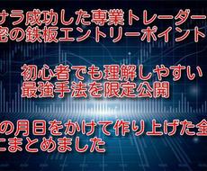サラリーマンから専業になるためのFX手法公開します 初心者の方でも永久的に使える鉄板手法です。是非稼ぎたい方へ。