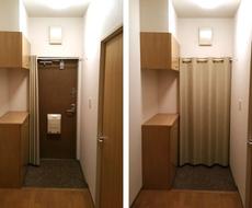 マンション鉄扉の冷気を断熱する防寒カーテン作ります 廊下が寒い原因は玄関からの冷気侵入が原因でした オリジナルグッズ販売 ココナラ