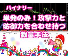 単発のみ！攻撃力と守備力を合わせ持つ裁量教えます 安定性重視！リスクを減らし資金を積み上げる！