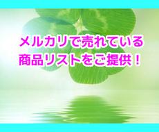メルカリで売れている商品リストをご提供します 300円～3,000円以下で売れている商品リストです！