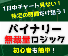無裁量◆バイナリー㊙ポイント狙ったロジック教えます 初心者も簡単！分析不要！特定の時間を狙うBO手法！