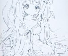 簡易鉛筆描きの萌え系キャラクターイラストを描きます B6サイズ お好きなキャラを描きます イラスト作成 ココナラ
