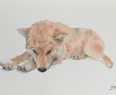 水彩画で動物の絵を描きます 独創的な色の水彩画で動物の絵を描きます ペットのイラスト作成 ココナラ