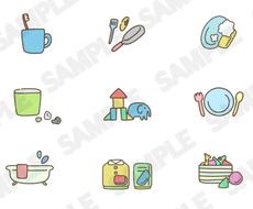 シンプルで可愛い物事イラストを描きます やることリストやタイムスケジュールにぴったりのイラストです イラスト作成 ココナラ