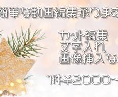 簡単な動画編集承ります ご要望に合わせて丁寧に編集いたします