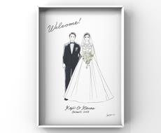 おしゃれなトプ画 似顔絵描きます シンプルかわいい カップルイラストも イラスト作成 ココナラ