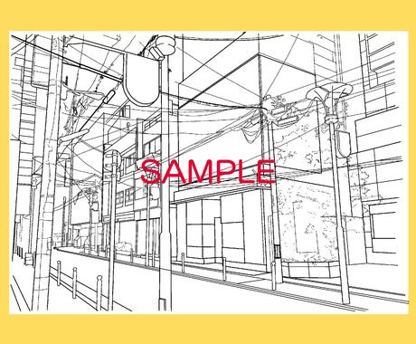 漫画の背景に 写真をトレースして線画を描きます 漫画の背景に 建物や街並みや室内をあなたに代わって描きます 漫画 コミック制作 ココナラ