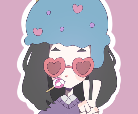 イラスト作成します ゆめかわ やみかわが好きなあなたへ アイコン作成 ココナラ