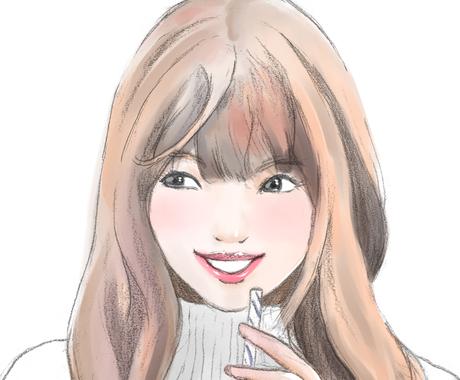落ち着いた雰囲気の似顔絵イラストを制作します 鉛筆スケッチ デジタル着彩 やわらかな雰囲気 似顔絵作成 ココナラ
