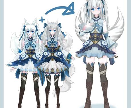 Blenderでキャラクターイラストを3d化します Vtuberにゲームに 驚きのクオリティを キャラクターモデリング ココナラ
