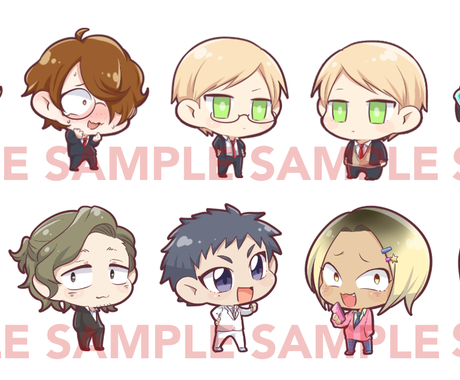 二頭身のデフォルメキャラクターイラストを描きます Snsやキャラクターシートなど様々な用途に イラスト作成 ココナラ