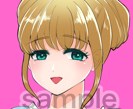 かわいい アニメキャラ風イラストアイコン描きます 安価でsns用のアイコンをお求めの方へ アイコン作成 ココナラ