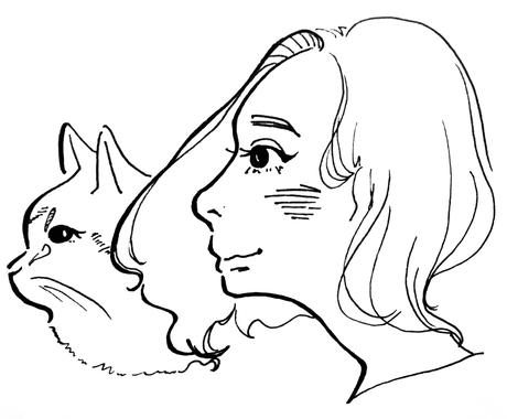 手描き横顔イラストとあいうえお作文かきます ユニークな手描きイラストをお探しの方へ イラスト作成 ココナラ
