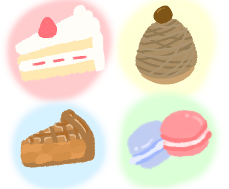 可愛いスイーツ描きます アイコンやお店で使用するイラストなど イラスト作成 ココナラ