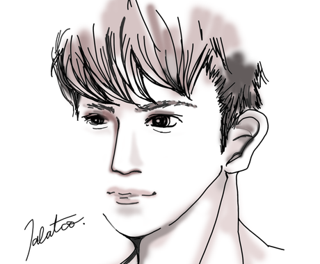 男性のイラストオシャレに描きます アイコン 挿絵 大切な人の似顔絵にいかがですか 似顔絵作成 ココナラ