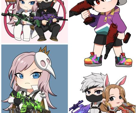 二人まで1500円 お安くミニキャラお描きします Snsアイコンやオリジナルグッズに アイコン作成 ココナラ