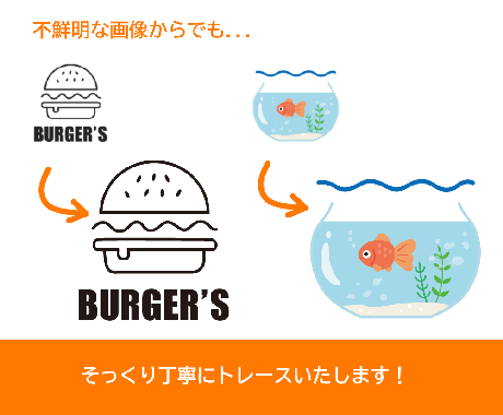 画像をデータ化いたします 迅速！丁寧！なトレース、お任せください！ イメージ2