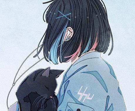 後ろ姿 横顔のバストアップイラストを提供致します つい顔を除きたくなっちゃうような可愛い女の子を描きます アイコン作成 ココナラ