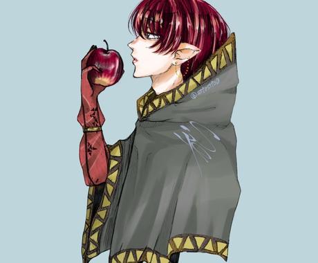 雰囲気があるミステリアスなアイコンイラスト描きます アナログで描いた線をデジタルで塗るので柔らかい線です アイコン作成 ココナラ