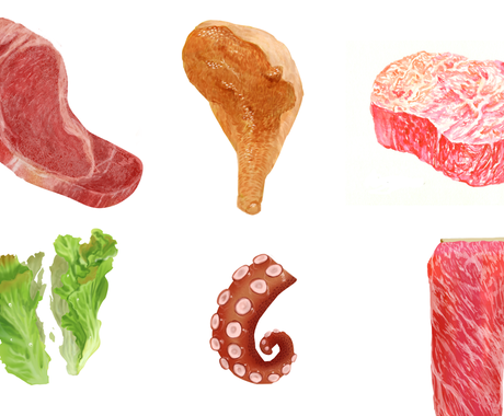 おいしそうな食べ物のイラストお描きします 商用可 レシピ メニューの挿絵やご自分のイラストの一部にも イラスト作成 ココナラ