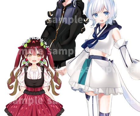 Vtuberや立ち絵に モデル制作致します 高品質 低価格 ラフの修正無制限 こだわりを実現したい方へ イラスト作成 ココナラ