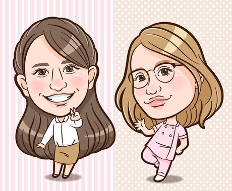 デフォルメしたpopな似顔絵制作いたします 名刺やsnsアイコンにご利用頂けます 似顔絵作成 ココナラ
