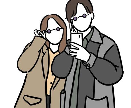 韓国風のおしゃれなシンプル線画イラスト描きます Snsアイコンや グッズ制作にぴったりなイラスト アイコン作成 ココナラ