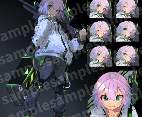 サイバチックなキャラクターデザイン承ります 案件実績多数 カッコいい女の子 強そうな女の子お任せ下さい イラスト作成 ココナラ