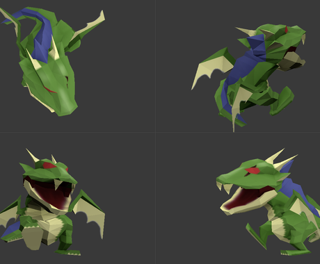 レトロ３ｄ超ローポリデフォルメキャラモデル作ります スマホアプリ業界経験者が提供するゲーム向けアセットです キャラクターモデリング ココナラ