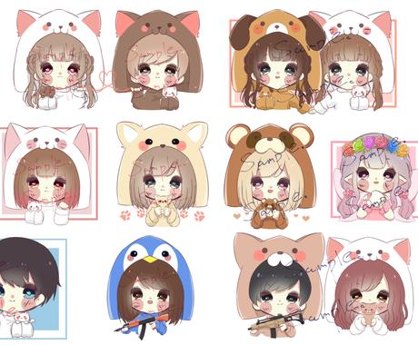 ヘッダー付き アイコン イラスト描きます お好きなキャラを着ぐるみに ぬいぐるみに アイコン作成 ココナラ
