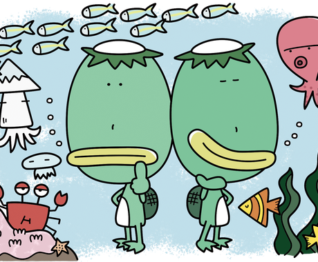 ほのぼのしたイラスト 生き物 描きます ほのぼの ブサカワのイラストいかがですか イラスト作成 ココナラ