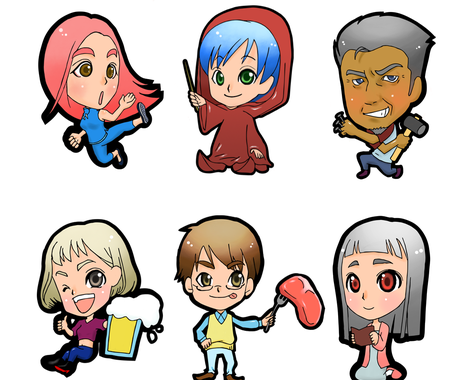 Snsやブログで使えるミニキャラを描きます デフォルメしたミニキャラと文字で分かりやすく アイコン作成 ココナラ