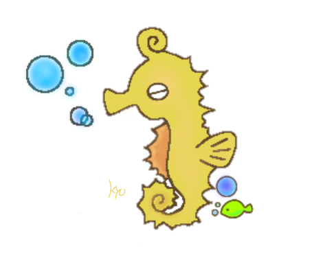 海の生き物描きます 眠そうな目がかわいい ふわふわイラスト アイコン作成 ココナラ