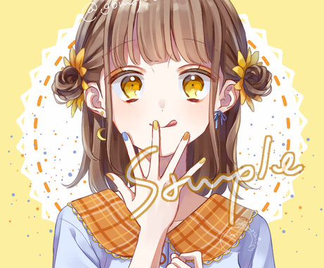 1 1サイズのイラスト描かせていただきます アイコン サムネ等にお困りのあなたに 12月以降着手 アイコン作成 ココナラ