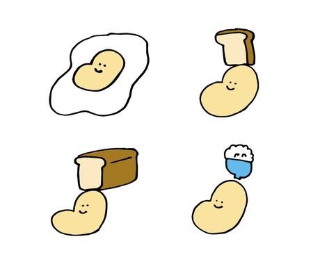 似てない似顔絵の頭の上に好きな食べ物を乗せます Twitterやインスタのアイコンなどに使えるイラスト アイコン作成 ココナラ